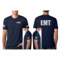 EMT Left Chest Emergency Medical Technician Shirt - Unisex White and Reflective
