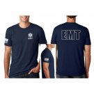 EMT Emergency Medical Service Prayer Snake Left Chest Unisex White and Reflective