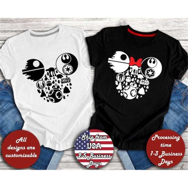 Star Wars Shirt, Disney Star Wars Shirt, Starwars Mickey Head Shirt, Mickey Ears Star Wars Shirt