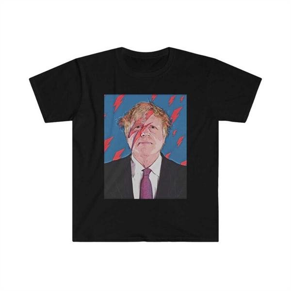 Ziggy Stardust Makeup on Boris Johnson T-Shirt