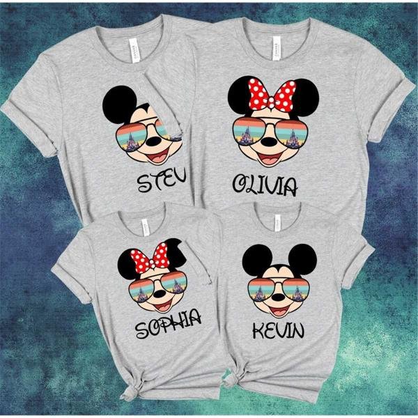 Disney Crew Family Sweatshirt, Disney Custom Family Vacation Name Shirt, Disney Family Matching Tee