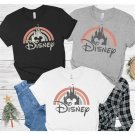 Disney Rainbow Castle shirt and sweatshirt Disneyland Trip Shirt Disney Squad Shirt Disneyworld Tee 