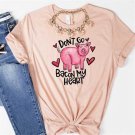 Cute Valentines Day Sweatshirt, Don't go Bacon My Heart Shift, Bacon Animal Valentines Tee