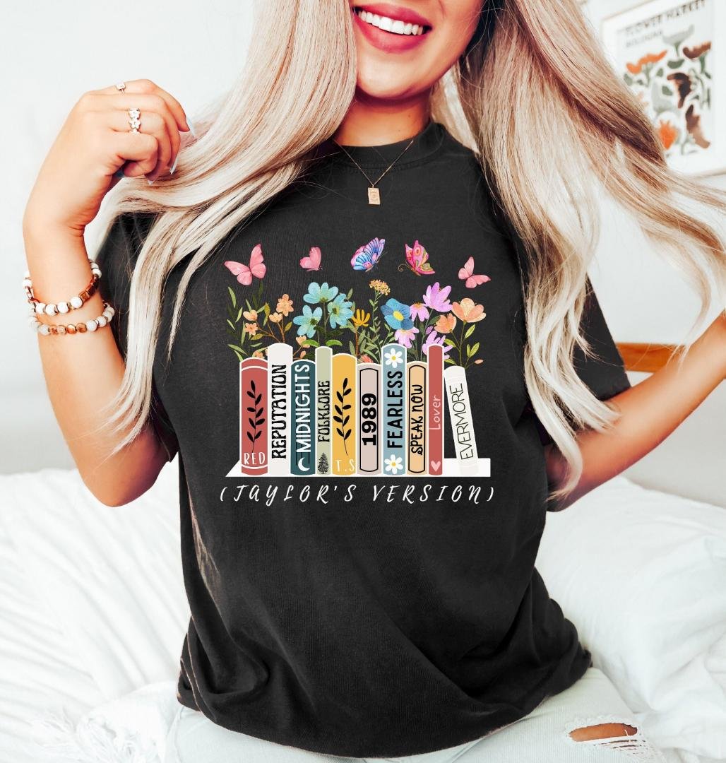 Taylors Version Albums As Books Tee Shirt, Taylors Version Tee Shirt, Book Lover T-Shirt