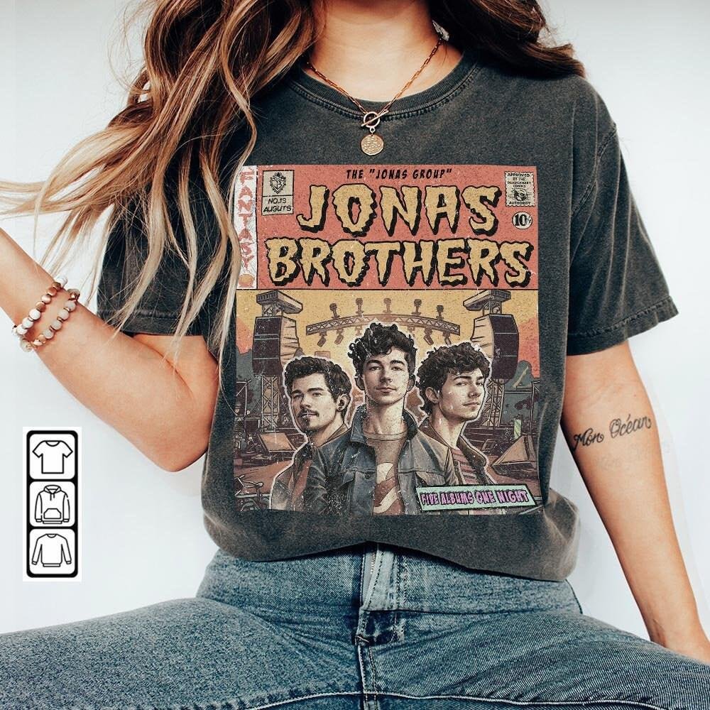 Nick Jonas Homage Tshirt, Retro Comic Jonas Brothers The Eras Tour shirt,Joe Jonas Shirt