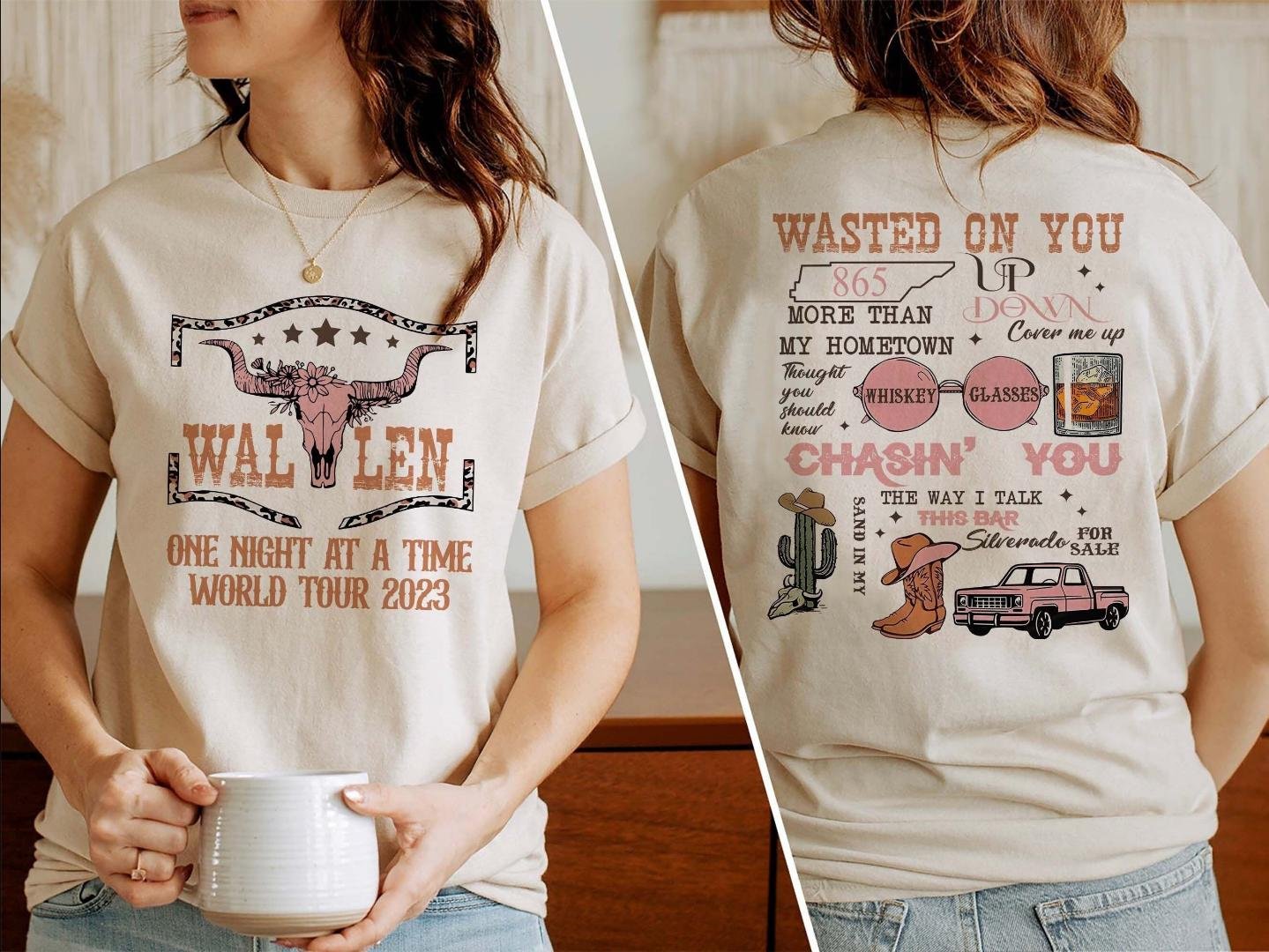 Morgan Wallen World Tour 2023 One Night At A Time 2 Side Shirt