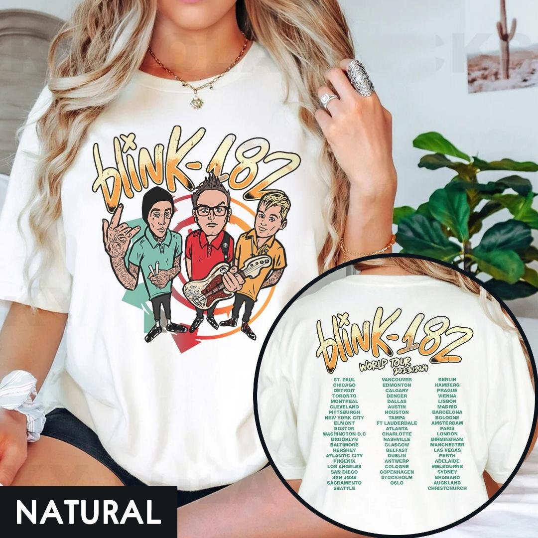 Blink 182 T Shirt, Blink 182 2Sided Shirt, Blink 182 Tee
