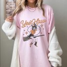 Witch Cowgirl Tee, Yee Haw Vintage Halloween Cowgirl Witch Oversized T Shirt