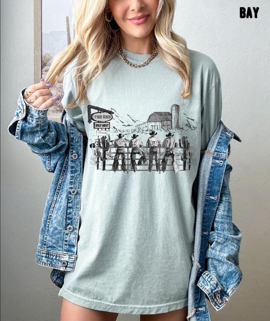 Vintage Tshirt, Western Cowboys Oversized Shirt, Cowboy Shirt