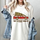 Retro Christmas Shirt, Time to Spruce Things Up Xmas Oversized Vintage Tshirt