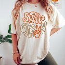 Peace T-Shirt, Stay Groovy Oversized Vintage T-Shirt, Hippie Tee Vintage Inspired Cotton T-shirt
