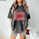 Pink Christmas Shirt, Sleigh Girl Sleigh Oversized Retro Christmas Tshirt, Santa Christmas Shirt