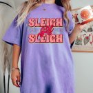 Pink Christmas Shirt, Sleigh Girl Sleigh Oversized Retro Christmas Tshirt, Santa Christmas Shirt
