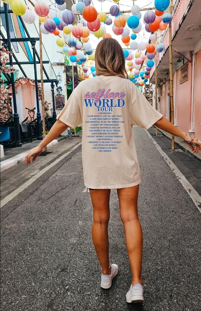 Self Love Shirt, Self Love World Tour Oversized Vintage Shirt, Tee