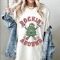 Christmas Tree Retro Shirt, Rockin Around Oversized Christmas Shirt