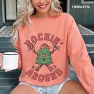 Santa Baby Oversized Christmas Crewneck, Rockin Around Christmas Crewneck