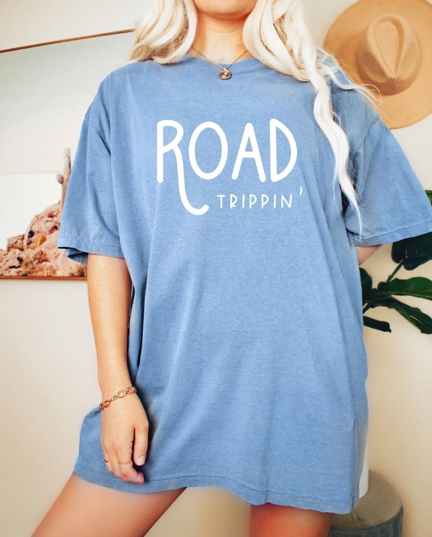 Shirt, Road Trippin Oversized Shirt, Oversized Crewneck
