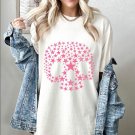 Halloween Skull Shirt, Pink Star Skull Oversized Vintage Tshirt, Skull Shirt