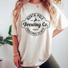 Shirt, North Pole Brewing Co Oversized Vintage T-Shirt, Christmas Spirit Shirt