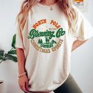 Shirt, North Pole Brewing Co Oversized Vintage T-Shirt, Christmas Spirit Shirt