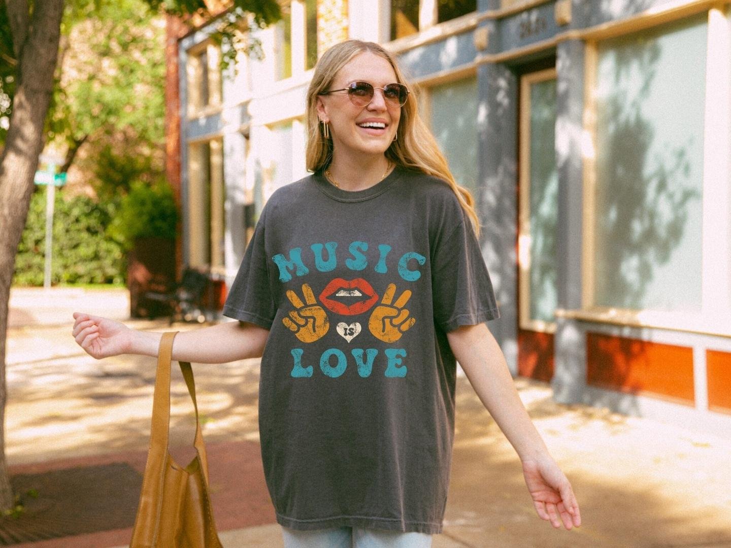 Tshirt, Music Is Love Oversized TShirt, Mental Health Matters Shirt