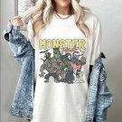 Halloween Shirt, Monster Mash Oversized Vintage T Shirt, Tshirt