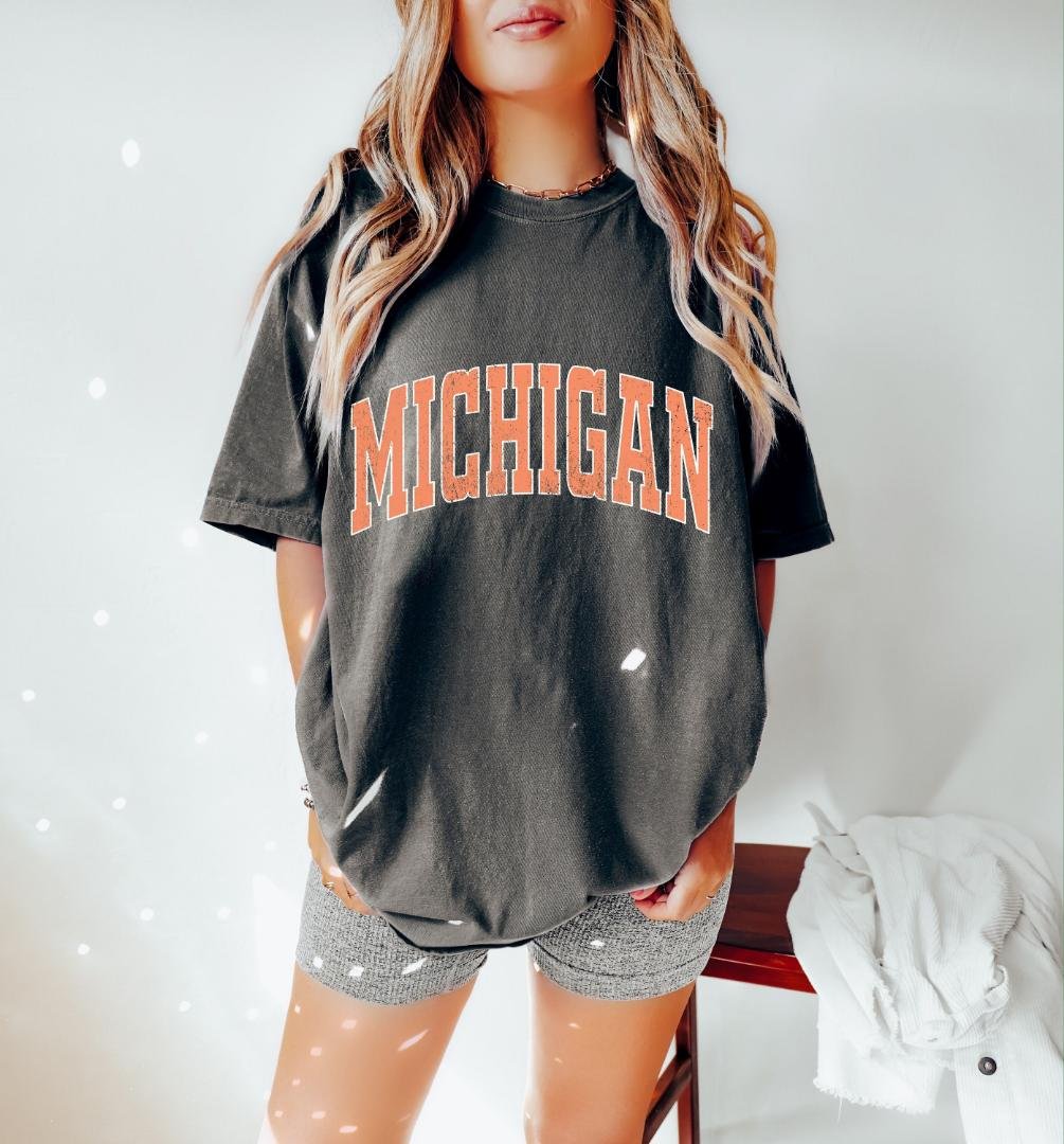 Michigan Shirt, Michigan Oversized TShirt, Michigan State