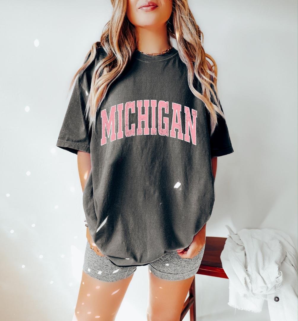 Michigan Shirt, Michigan Oversized TShirt, Michigan State