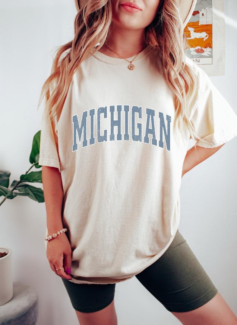 Michigan Shirt, Michigan Oversized TShirt, Michigan State