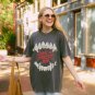 Halloween Shirt, Love at First Bite Vampire Fangs Oversized Shirt, Tshirt