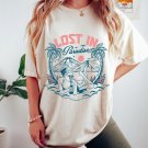 Summer Shirt, Lost in Paradise Oversized TShirt, Graphic Tees For Women