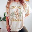 Vintage Shirt, Long Live Cowgirls Oversized Shirt, Cowboy Shirt
