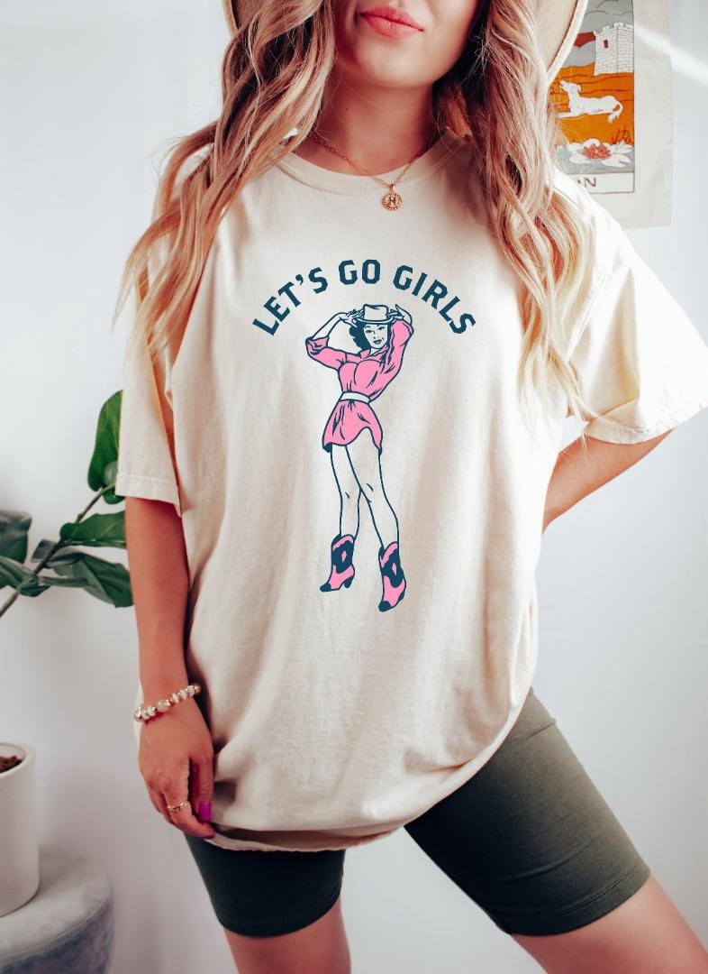 Tee, Lets Go Girls Oversized Tee, Bridesmaids Shirts Getting Ready