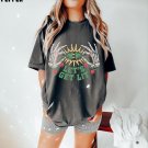 Skeleton Christmas Shirt, Lets Get Lit Skeleton Christmas Oversized Vintage Tee