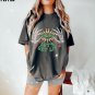 Skeleton Christmas Shirt, Lets Get Lit Skeleton Christmas Oversized Vintage Tee
