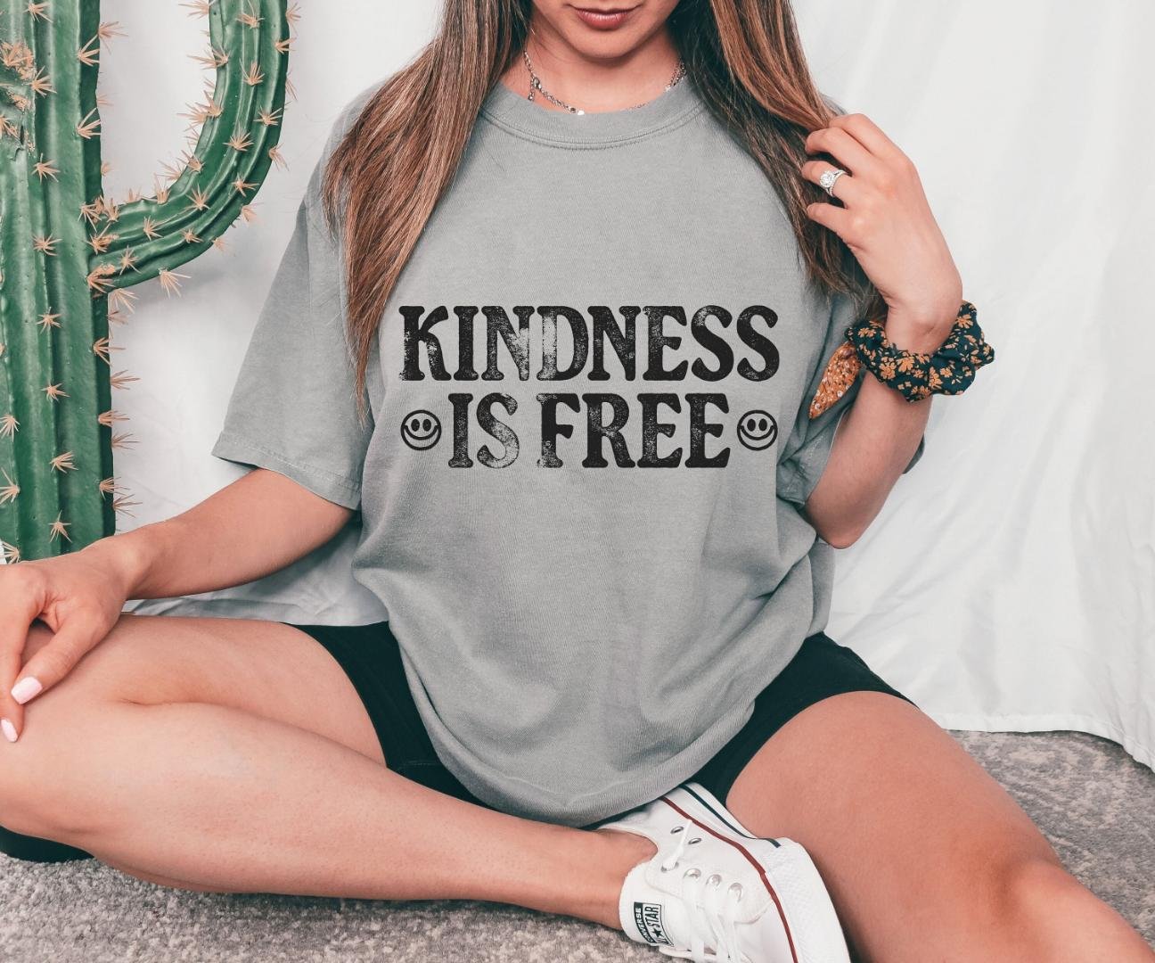 Tshirt, Kindness Is Free Oversized TShirt, Mental Health Matters Shirt