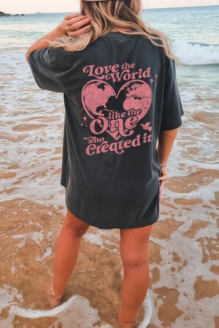 Oversized Tshirt, John 3 16 For God So Loved The World Shirt, Tshirt