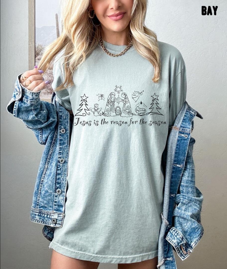 Jesus is the Reason Shirt, Jesus Is the Reason For The Season Oversized Tee, 