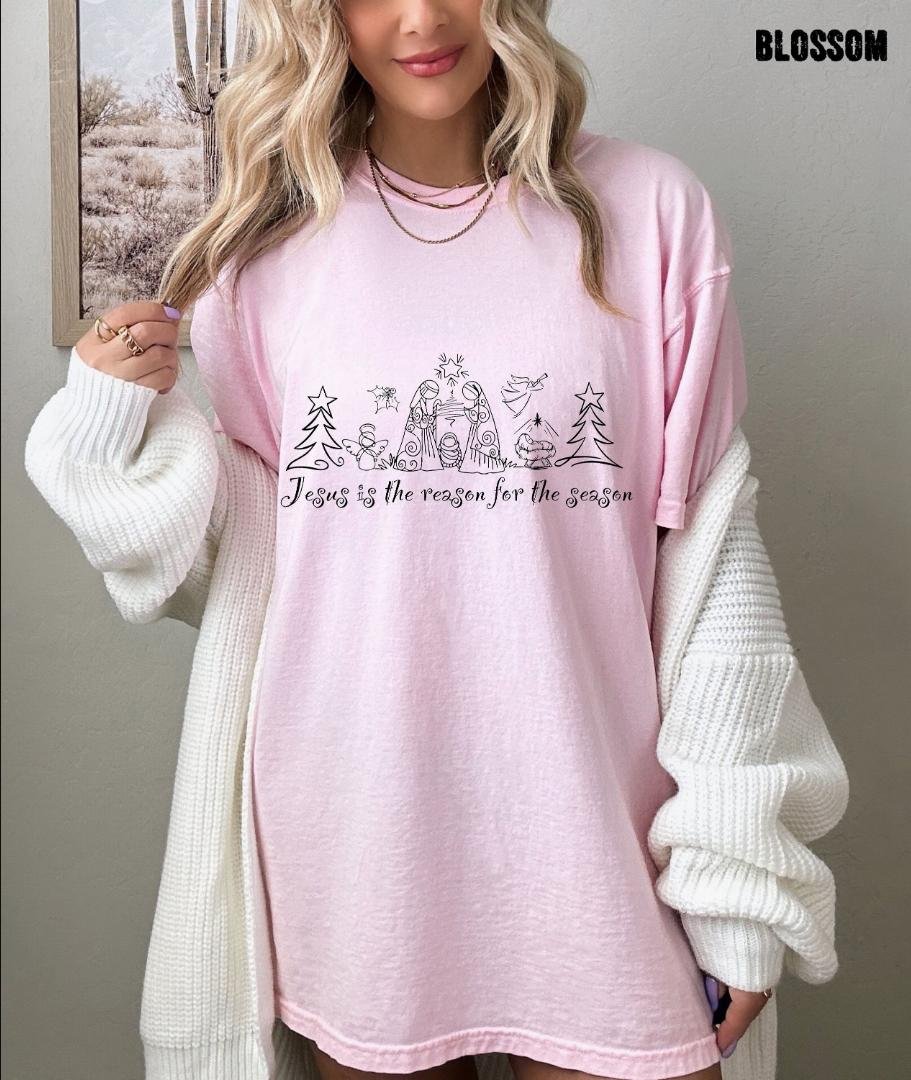 Jesus is the Reason Shirt, Jesus Is the Reason For The Season Oversized Tee, 