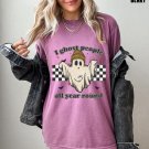 Halloween Shirt, I Ghost People All Year Round Oversized Vintage T Shirt, Tee