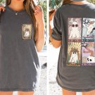 Halloween Shirt, Ghost Tarot Cards Oversized Vintage T Shirt, Tshirt
