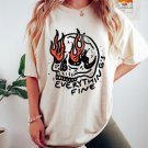 Shirt, Everything is Fine Skeleton Oversized Vintage T-shirt, Funny Skeleton Shirt