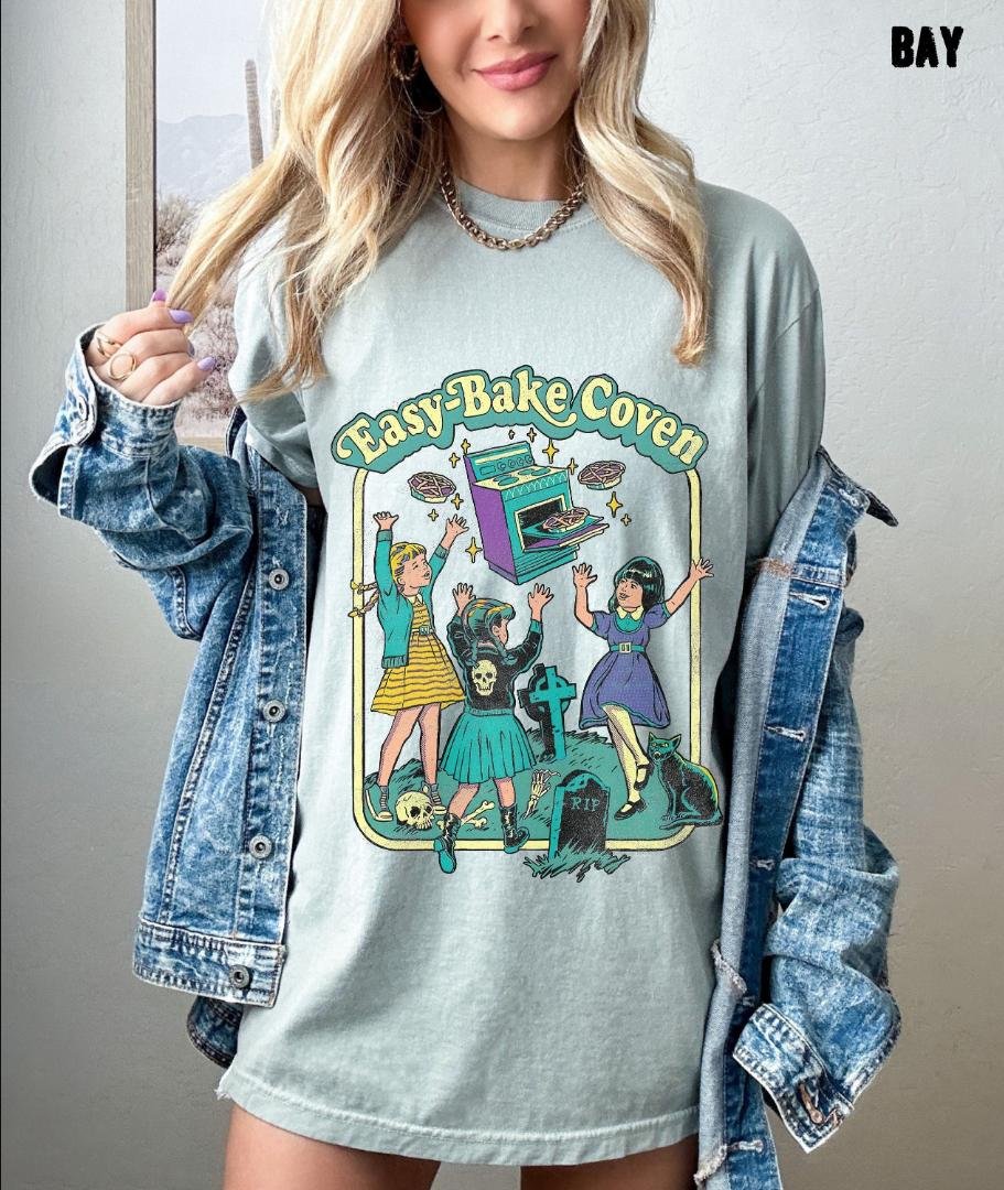 Halloween Tee, Easy Bake Coven 90s Horror Movie Fan Oversized Vintage T Shirt, Tee