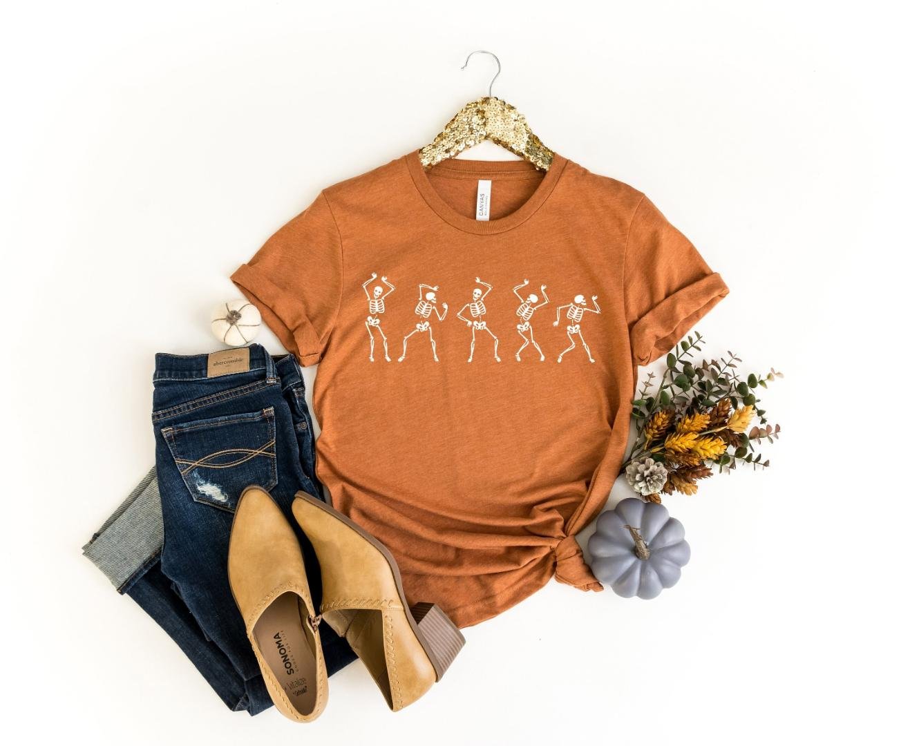 Halloween Dancing Skeleton Shirt, Dancing Skeleton Shirt, Funny Skeleton Shirt