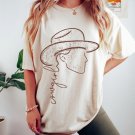 Cowgirl Bachelorette Shirts, Cowgirl Hat Minimalist Oversized TShirt, Tshirt