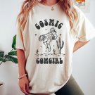 Vintage Shirt, Cosmic Cowgirl Oversized Shirt, Cowboy Shirt
