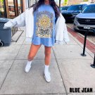 Boho Sun Moon Shirt, Celestial Dreamer Mushroom Oversized Vintage T-Shirt, Mushroom Shirt