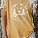 Shirt, Camp More Worry Less Oversized T-Shirt, Adventure Time Shirt