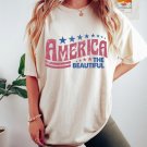 Shirt, America The Beautiful Oversized Vintage T-Shirt, Retro America Shirt