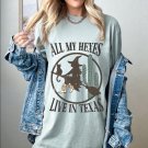 Witch Cowgirl Tee, All My Hexes Live In Texas Oversized Vintage T Shirt